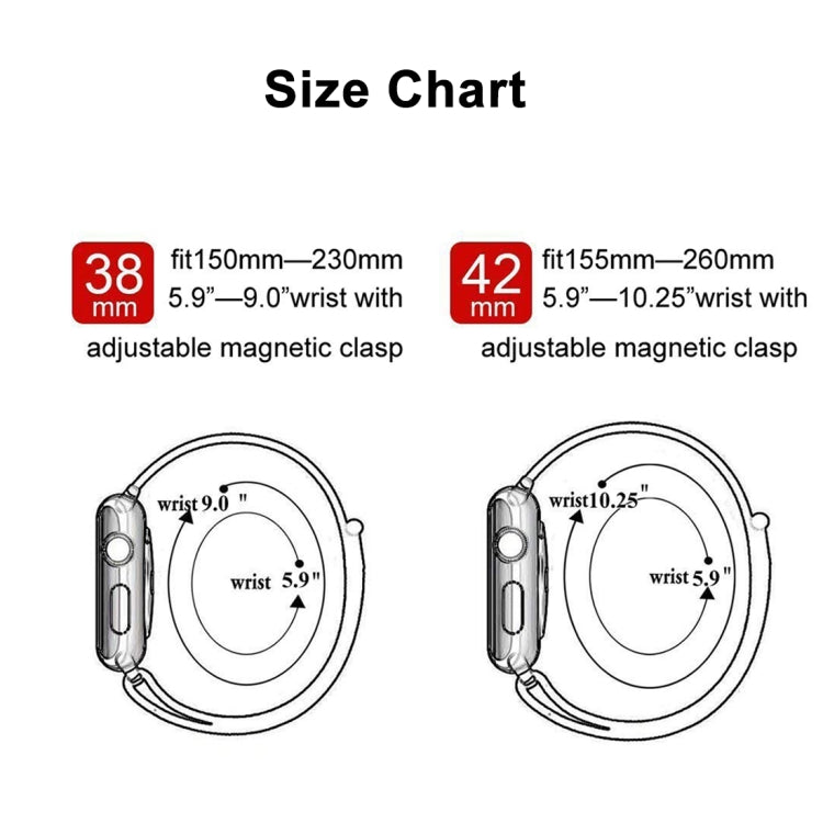 Cinturino nylon magnetico per Apple Watch 38-41mm