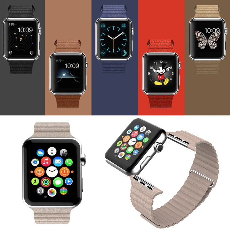 Cinturino in pelle PU con chiusura magnetica per Apple Watch 38mm