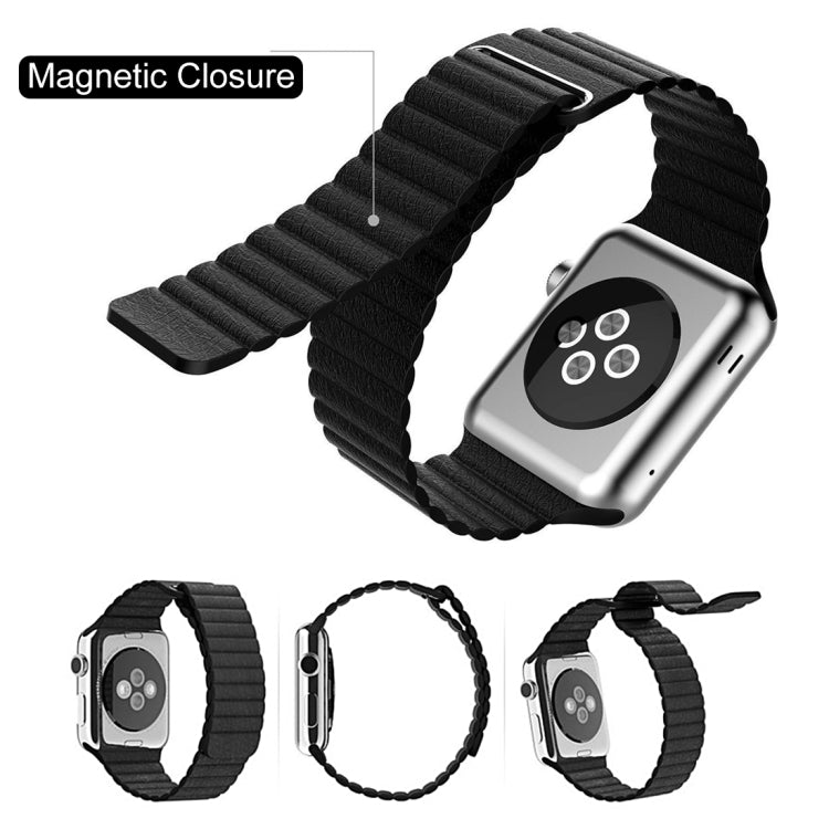 Cinturino in pelle PU con chiusura magnetica per Apple Watch 38mm