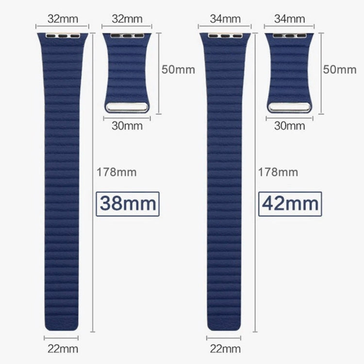 Cinturino in pelle PU con chiusura magnetica per Apple Watch 38mm