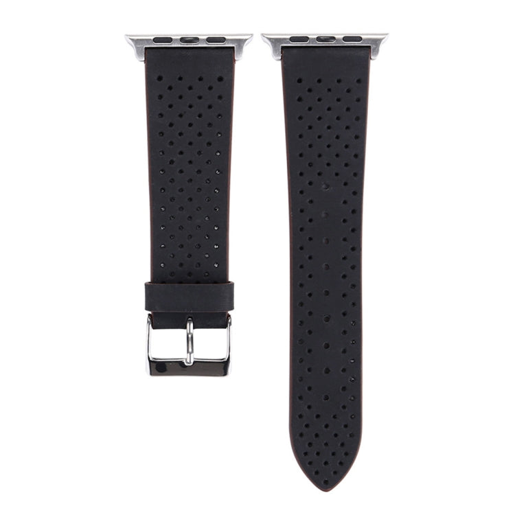 Cinturino in vera pelle con motivo a fori per Apple Watch 42mm