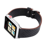 Cinturino in vera pelle con motivo a fori per Apple Watch 42mm