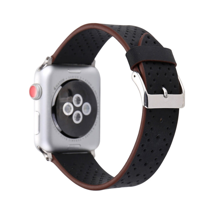 Cinturino in vera pelle con motivo a fori per Apple Watch 42mm