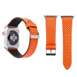 Cinturino in vera pelle con motivo a fori per Apple Watch 42mm