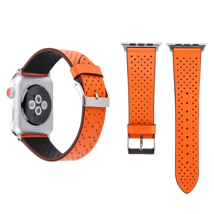 Cinturino in vera pelle con motivo a fori per Apple Watch 42mm