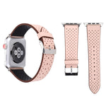 Cinturino in vera pelle con motivo a fori per Apple Watch 42mm