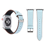Cinturino in vera pelle con motivo a fori per Apple Watch 42mm