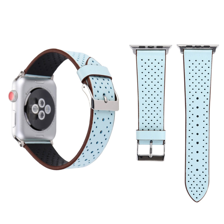 Cinturino in vera pelle con motivo a fori per Apple Watch 42mm