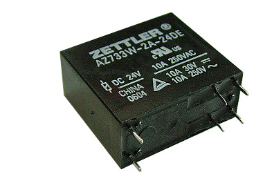 Relè DPST Zettler AZ733W-2A-24DE con bobina da 24 V DC