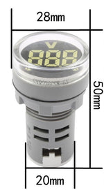 Voltmetro digitale da pannello rosso AC20-500V
