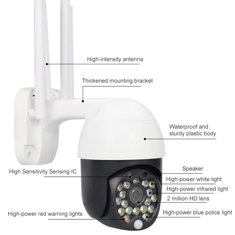 Telecamera IP WiFi QX27 1080p dome per esterni - immagine 5
