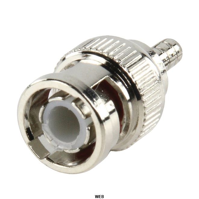 Connettore BNC 2.55 mm maschio metallo argento