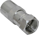 Adattatore coassiale F maschio - femmina Coax IEC argento