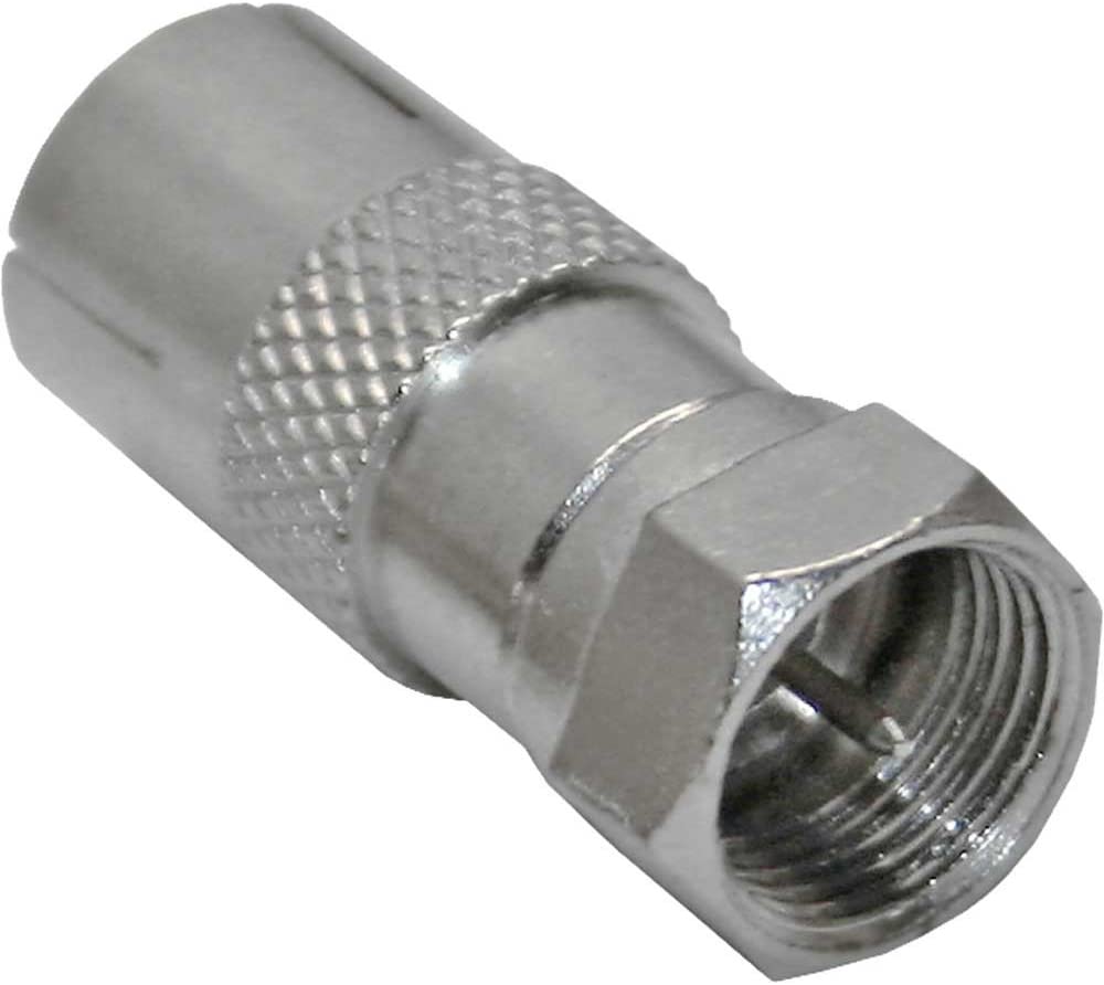 Adattatore coassiale F maschio - femmina Coax IEC argento