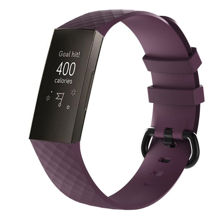Cinturino in silicone motivo diamante per Fitbit Charge 3