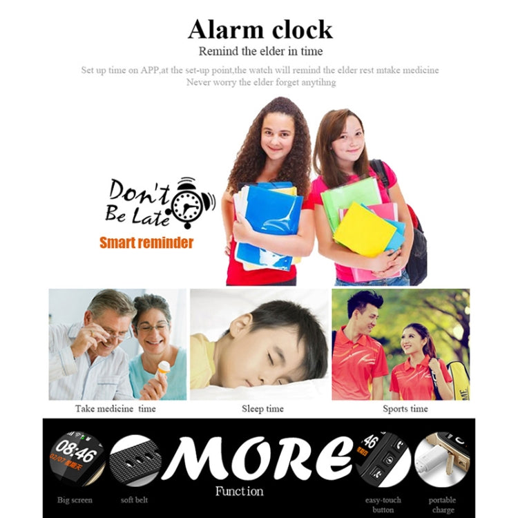 D99+ Smartwatch GPS con schermo LCD HD 1,22" per anziani