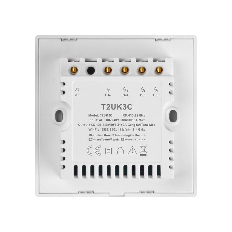 Sonoff T2 Touch Interruttore da Parete con Pannello in Vetro 86mm
