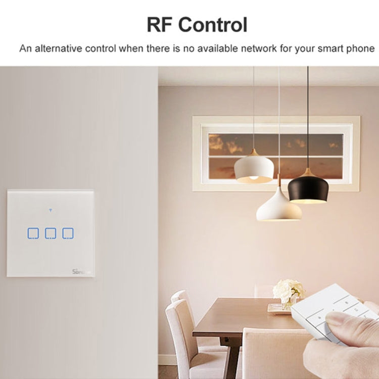 Sonoff T2 Touch Interruttore da Parete in Vetro 86mm