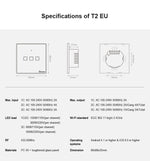 Sonoff T2 Touch Interruttore da Parete in Vetro 86mm