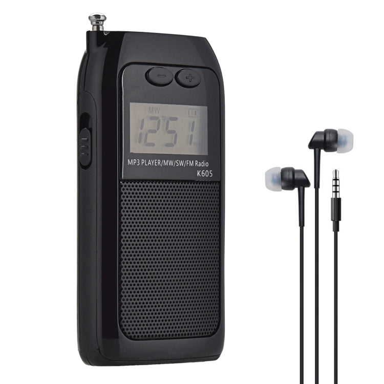Radio portatile K-605 FM AM SW con supporto scheda TF