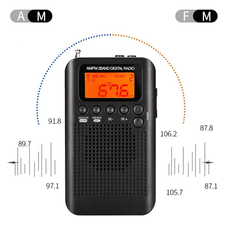 Mini radio portatile HRD-104 FM AM con altoparlante