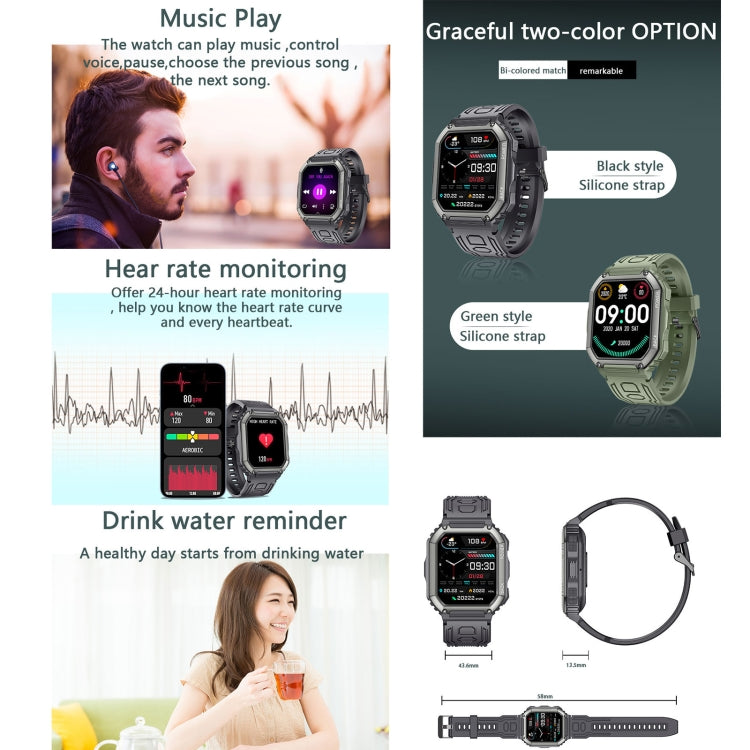 Smartwatch sportivo impermeabile KR06 con contapassi