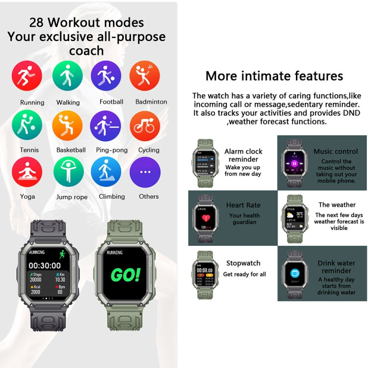Smartwatch sportivo impermeabile KR06 con contapassi