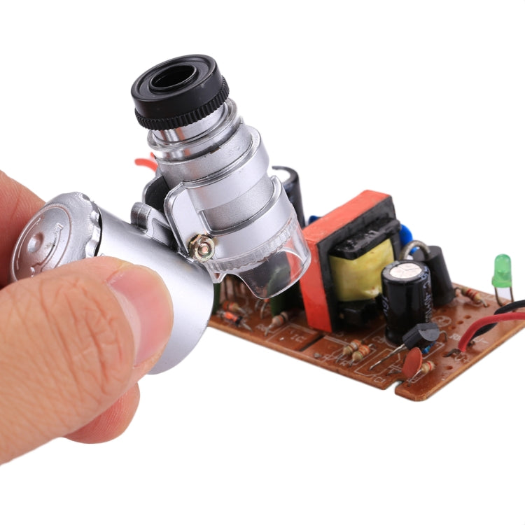 Mini microscopio portatile 60X con luce LED