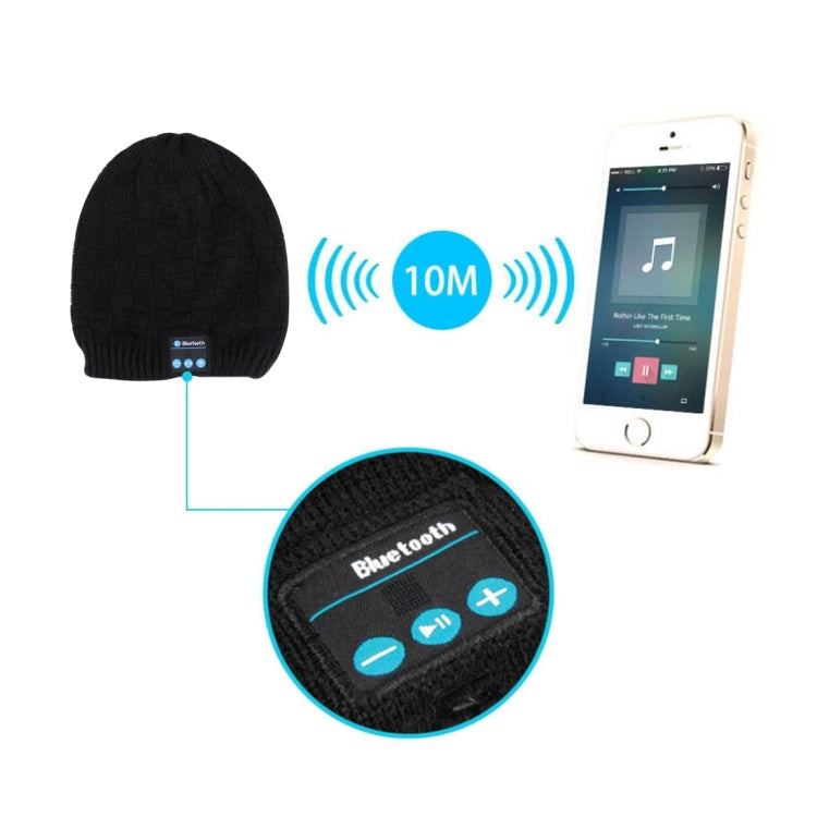 Auricolare Bluetooth con microfono e cappello invernale lavorato