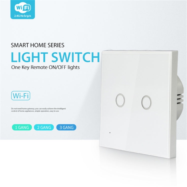 Interruttore luce smart WiFi 2 gang UE touch 5A