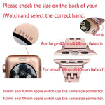 Cinturino per orologio in acciaio inossidabile con diamanti colorati per Apple Watch Serie 7 41 mm / 6 e SE e 5 e 4 40 mm / 3 e 2 e 1 38 mm