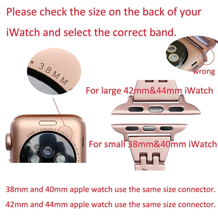 Cinturino per orologio in acciaio inossidabile con diamanti colorati per Apple Watch Serie 7 41 mm / 6 e SE e 5 e 4 40 mm / 3 e 2 e 1 38 mm