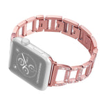 Cinturino per orologio in acciaio inossidabile con diamanti colorati per Apple Watch Serie 7 41 mm / 6 e SE e 5 e 4 40 mm / 3 e 2 e 1 38 mm