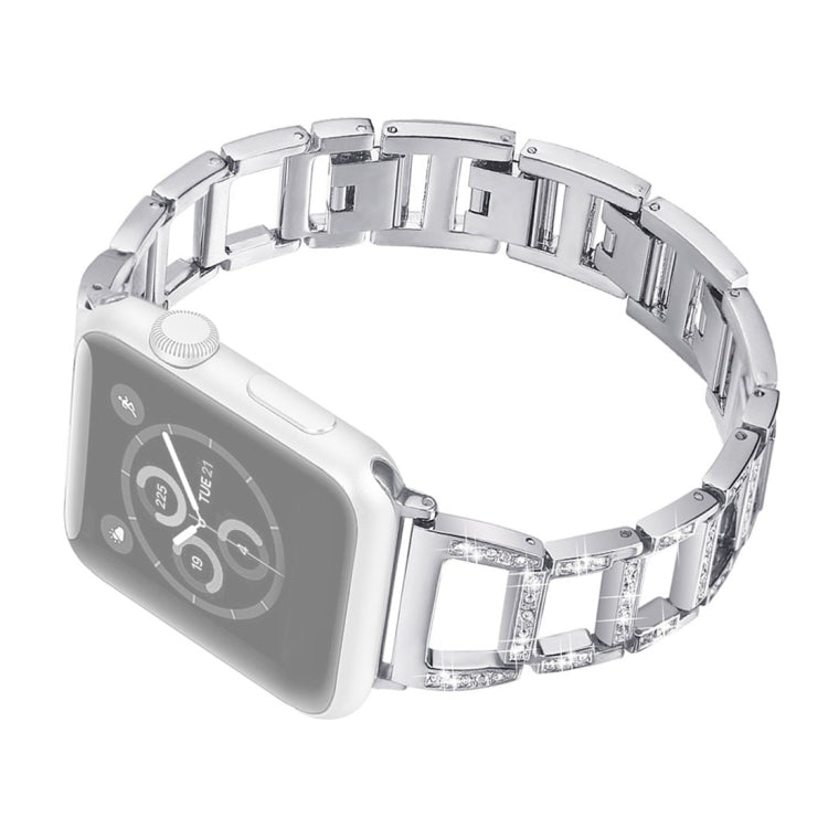 Cinturino per orologio in acciaio inossidabile con diamanti colorati per Apple Watch Serie 7 45 mm / 6 e SE e 5 e 4 44 mm / 3 e 2 e 1 42 mm