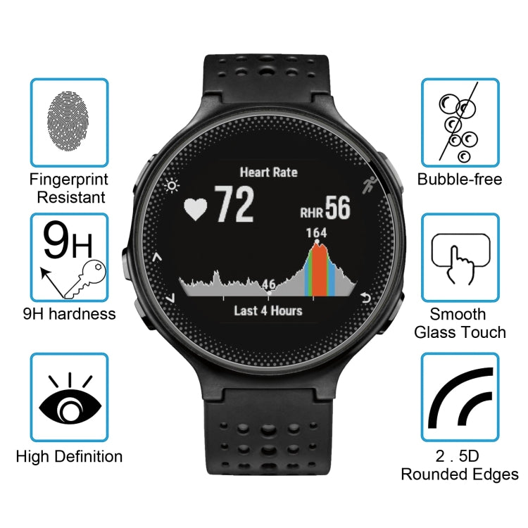 Pellicola vetro temperato per Garmin Forerunner 235 Lite