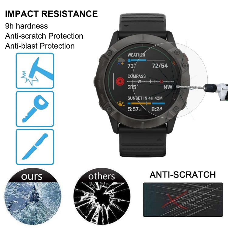 Pellicola vetro temperato per Garmin Fenix 6X 0.26mm 9H