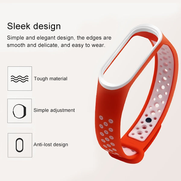 Cinturino in silicone colorato per Xiaomi Mi Band 3 e 4