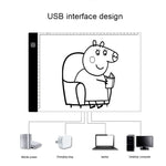 Lavagna luminosa LED USB A4 con luminosità regolabile