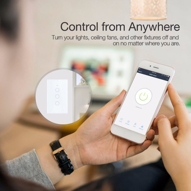 Interruttore luce smart WiFi touch vetro compatibile Alexa