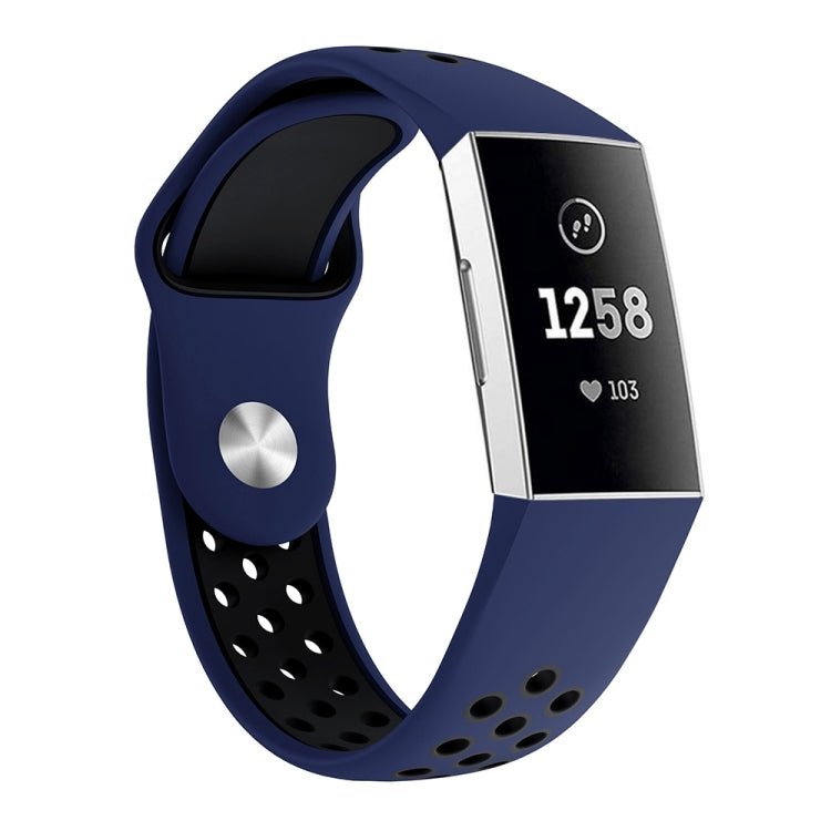 Cinturino in silicone bicolore per Fitbit Charge 3 130-195 mm