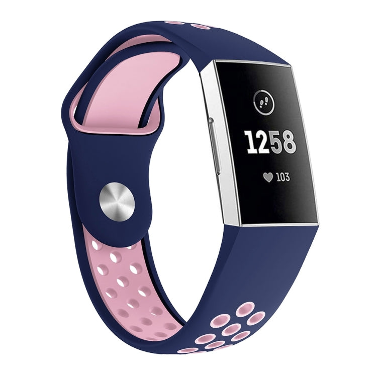 Cinturino in silicone bicolore per Fitbit Charge 3 130-195 mm