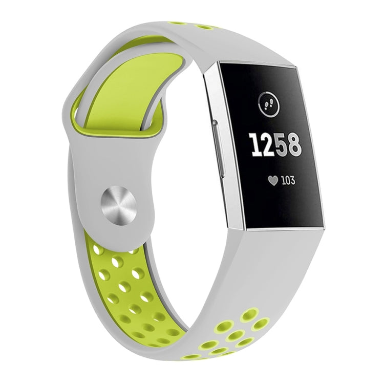 Cinturino in silicone bicolore per Fitbit Charge 3 130-195 mm