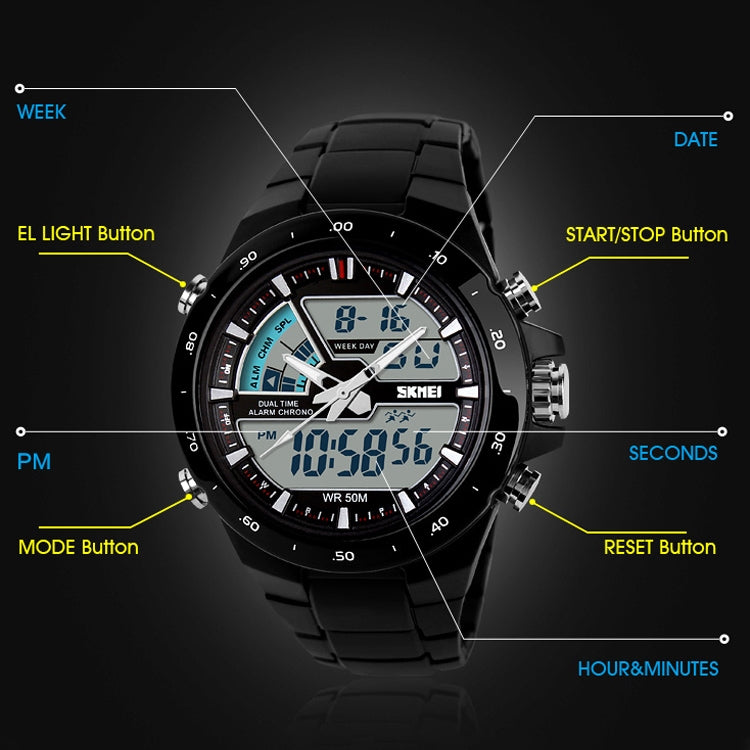 SKMEI 1016 Orologio digitale impermeabile uomo