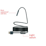 Telecamera ispezione tubo WiFi HD 8 mm 10 m impermeabile