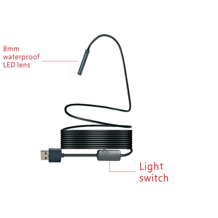 Telecamera ispezione tubo WiFi HD 8 mm 10 m impermeabile