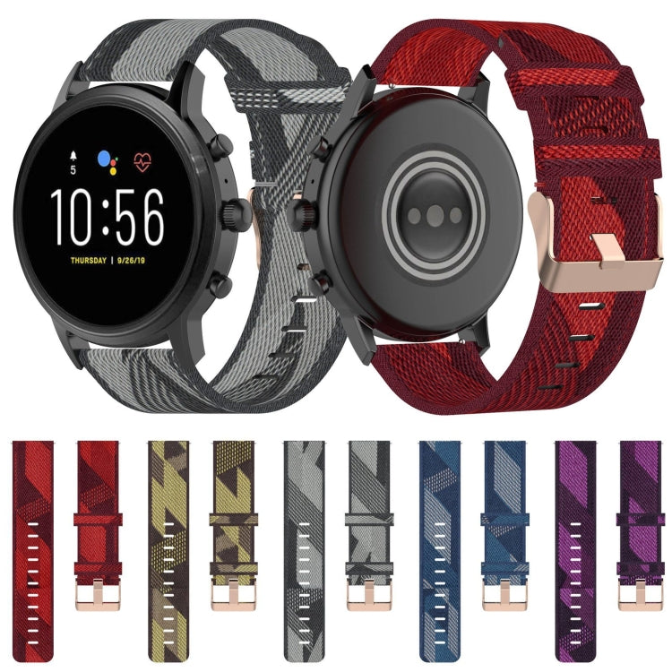 Cinturino in nylon 22 mm per Fossil Gen 5 smartwatch