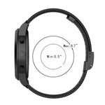 Cinturino maglia metallica 22 mm per Fossil Hybrid Smartwatch HR