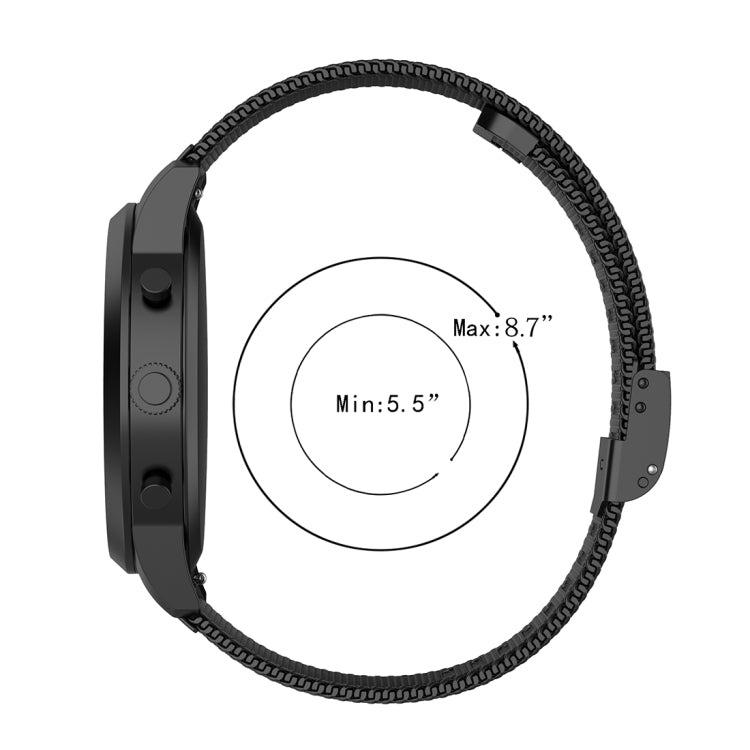 Cinturino maglia metallica 22 mm per Fossil Hybrid Smartwatch HR