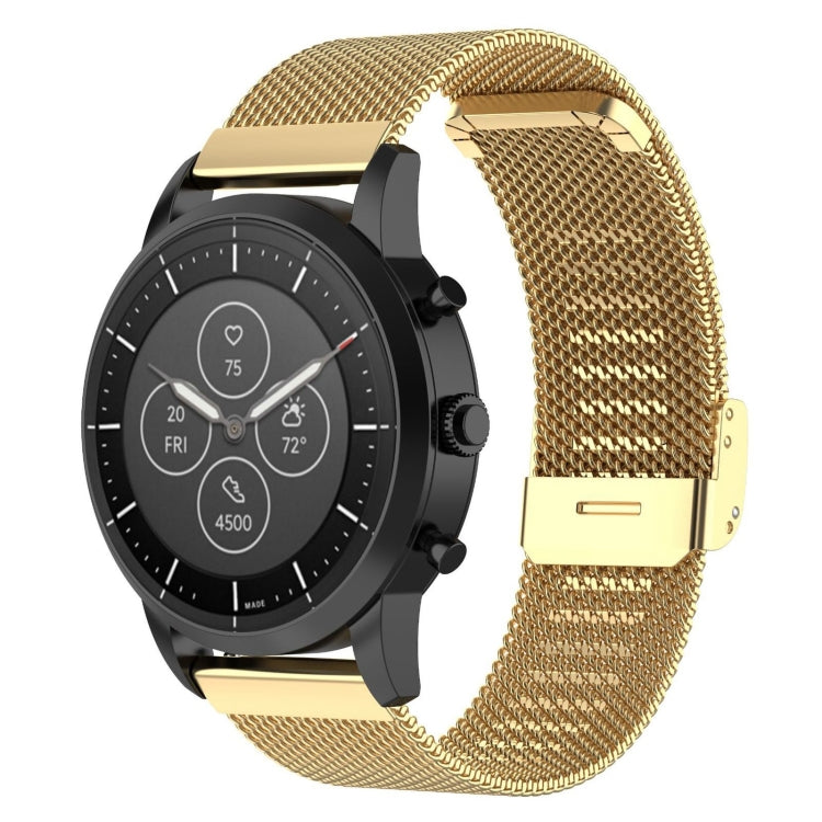 Cinturino maglia metallica 22 mm per Fossil Hybrid Smartwatch HR