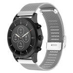 Cinturino maglia metallica 22 mm per Fossil Hybrid Smartwatch HR